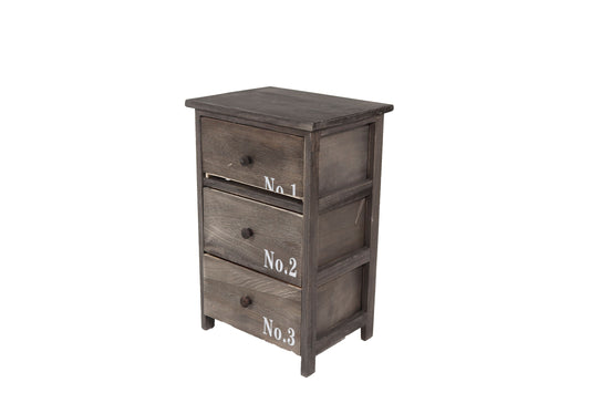 Grey Side Table with Draws